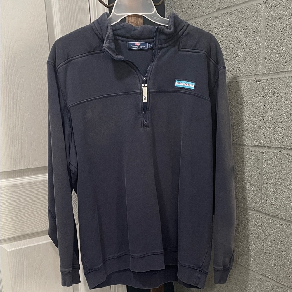 Vineyard Vines Men's Dark Blue Zip-Up Sweater